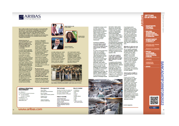 Artikel über ARIBAS in der italienischen Fachzeitschrift der Druckbranche  IlPoliGrafico